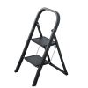 2 Step Ladder, Step Stool for Adults, Folding Step Stool with Wide Anti-Slip Pedal, Sturdy Steel Ladder