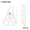 2 Step Ladder, Step Stool for Adults, Folding Step Stool with Wide Anti-Slip Pedal, Sturdy Steel Ladder