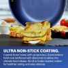 Blue 15-Piece Aluminum Ultra Durable Nonstick Diamond Embellished Cookware and Bakeware Set