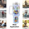 1pc 40oz Water Bottles,5D Little Turtle Series Tumbler,Large Capacity Stainless Steel Tumbler Insulation Cup With Lid And Straw For Women,Camping,Driv