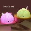 1pc Cute Dumpling Night Light, Silicone Cute Bun Lamp With Touch Control, Kawaii Nursery Light For Room Bedroom Home Decor, Valentine's Day Birthday G